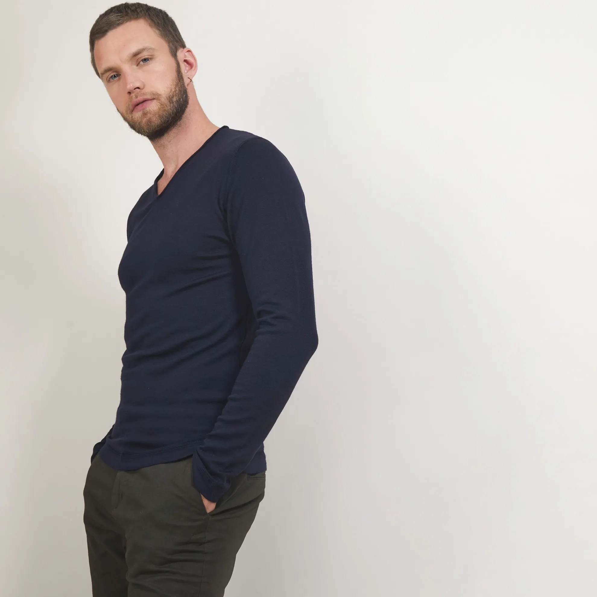 Maison Montagut Pull Col Tunisien En Laine - Bono>Homme Pulls