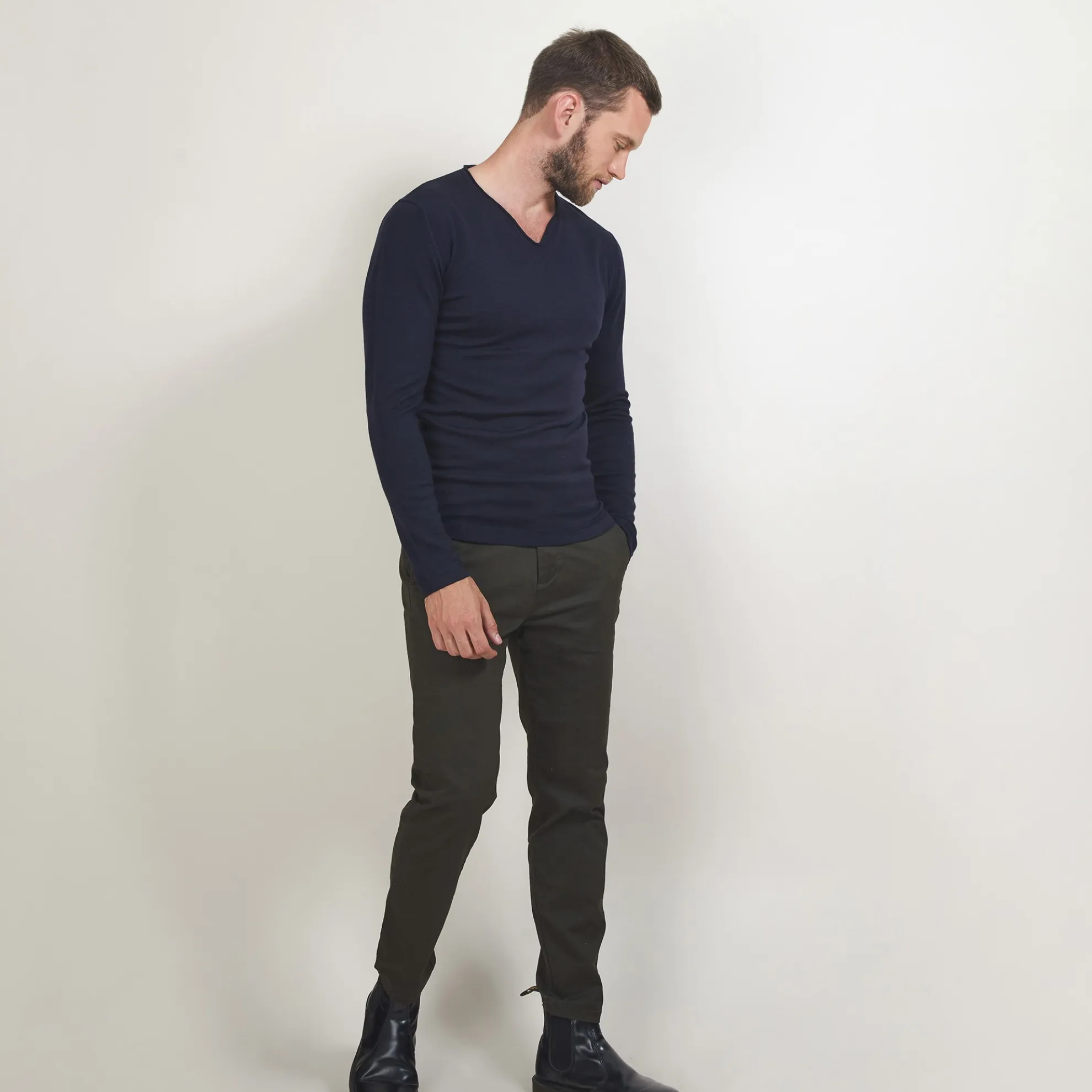 Maison Montagut Pull Col Tunisien En Laine - Bono>Homme Pulls