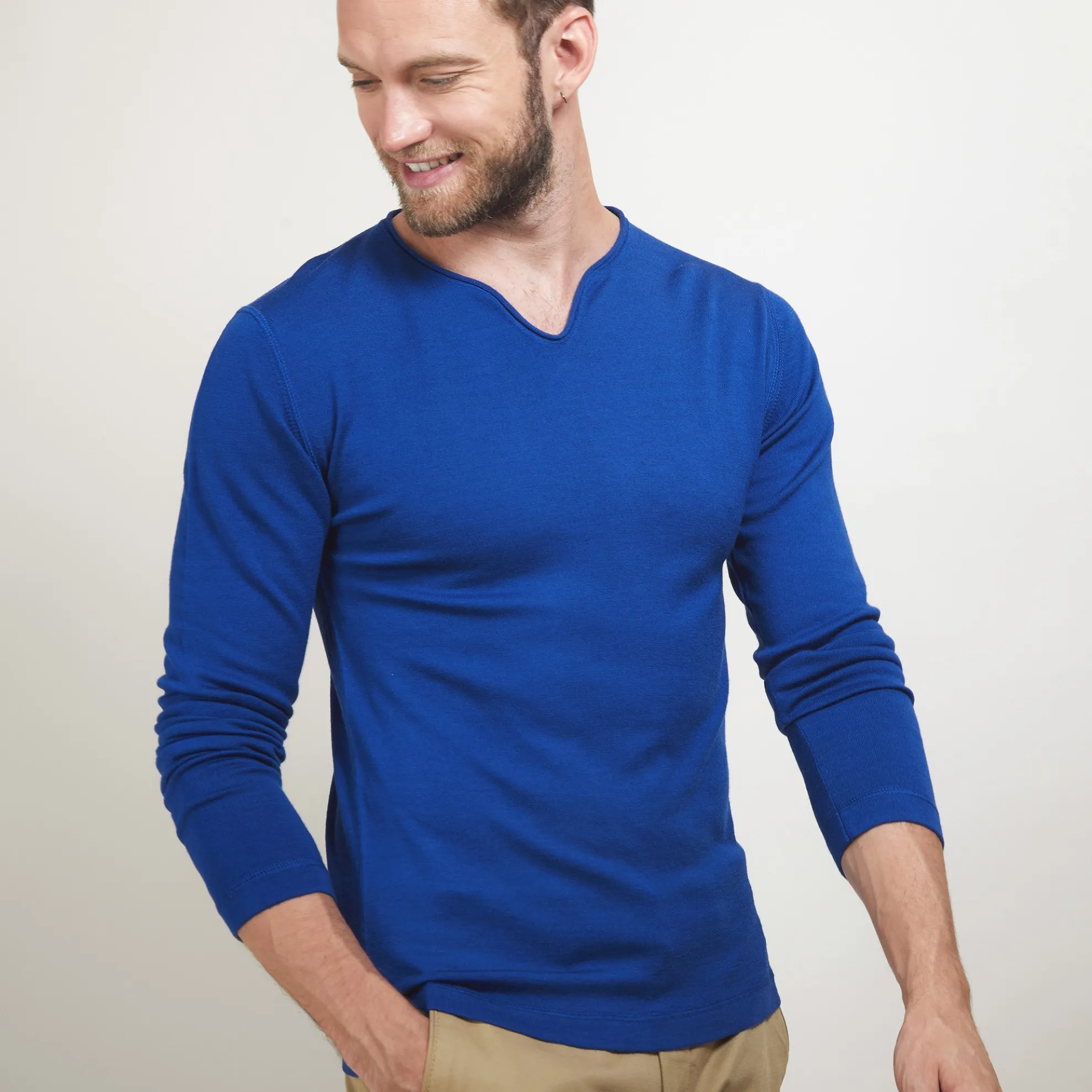 Maison Montagut Pull Col Tunisien En Laine - Bono>Homme Pulls