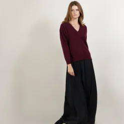 Maison Montagut Pull Col V A Fentes En Cachemire - Barnabe><noscript><img width=