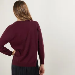 Maison Montagut Pull Col V A Fentes En Cachemire - Barnabe><noscript><img width=