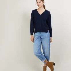 Maison Montagut Pull Col V A Fentes En Cachemire - Barnabe><noscript><img width=