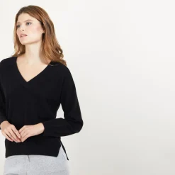 Maison Montagut Pull Col V A Fentes En Cachemire - Barnabe><noscript><img width=