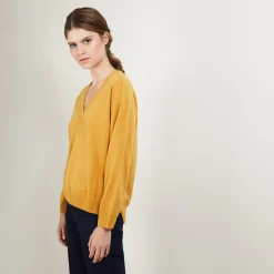 Maison Montagut Pull Col V A Fentes En Cachemire - Barnabe><noscript><img width=