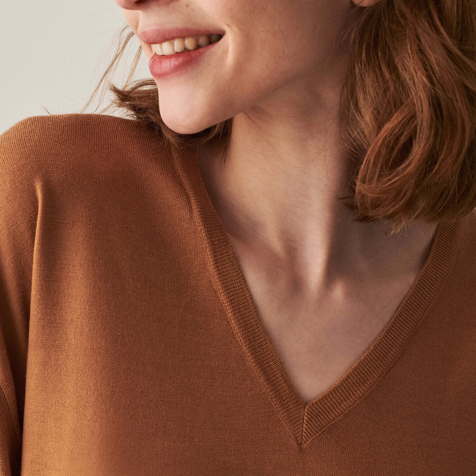 Maison Montagut Pull Col V A Fentes En Laine Merinos - Aurora>Femme Pulls