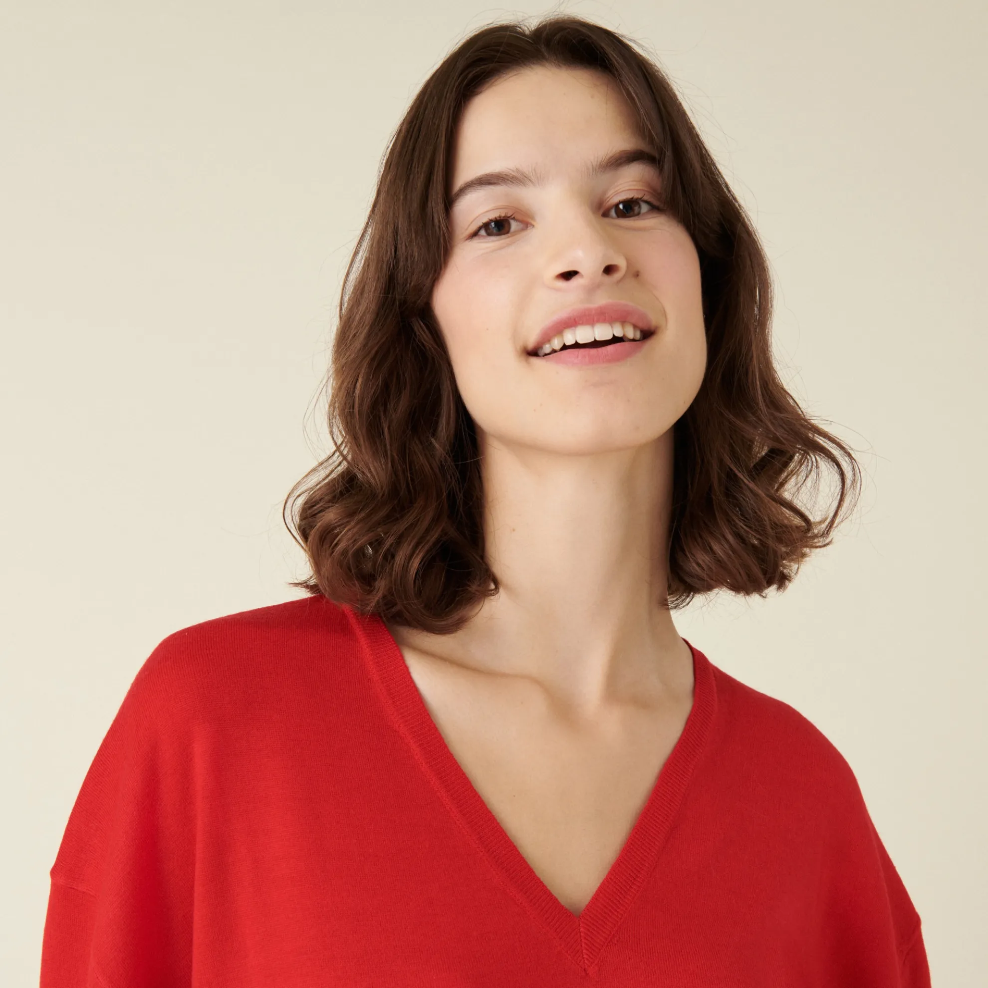 Maison Montagut Pull Col V A Fentes En Laine Merinos - Aurora>Femme Pulls