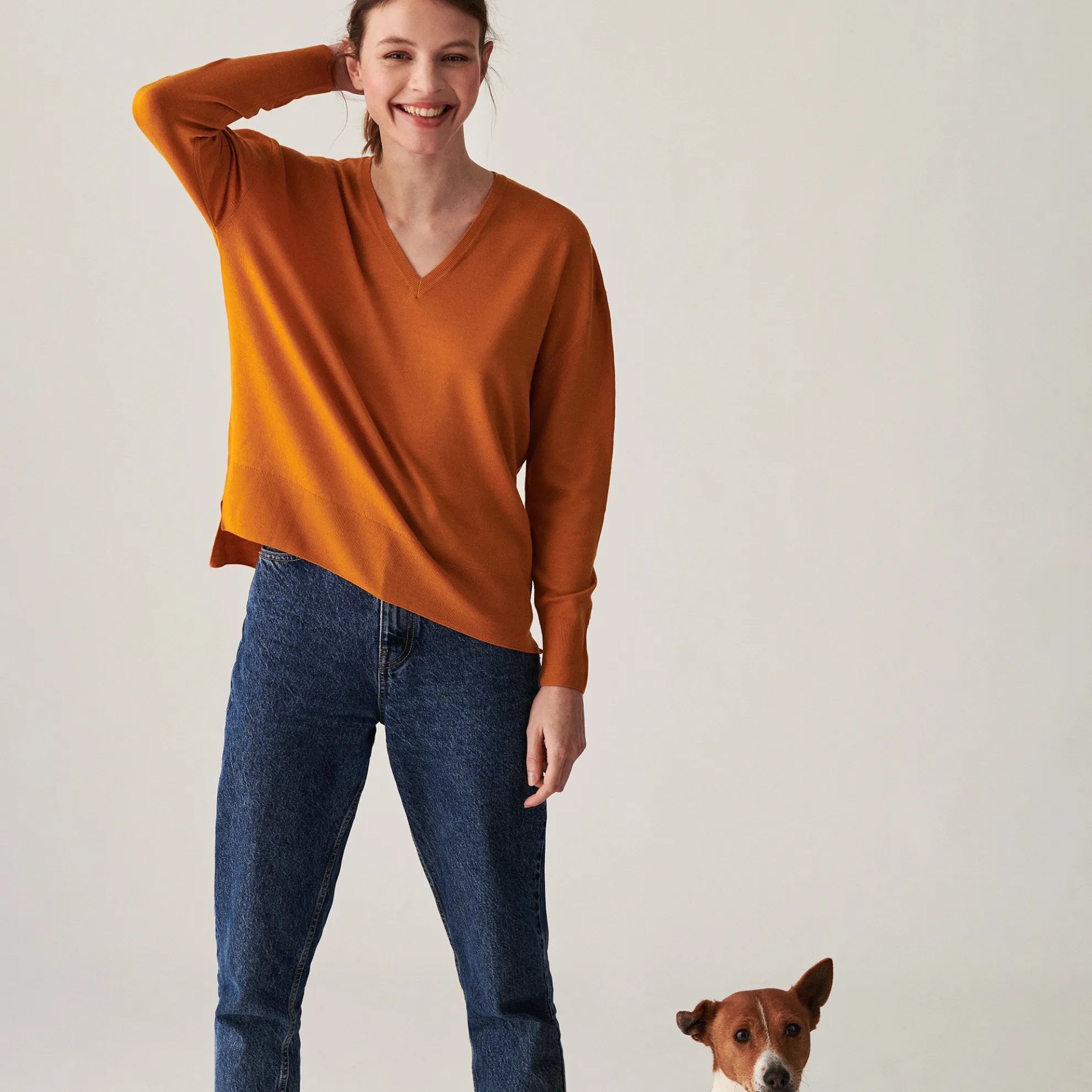 Maison Montagut Pull Col V A Fentes En Laine Merinos - Aurora>Femme Pulls