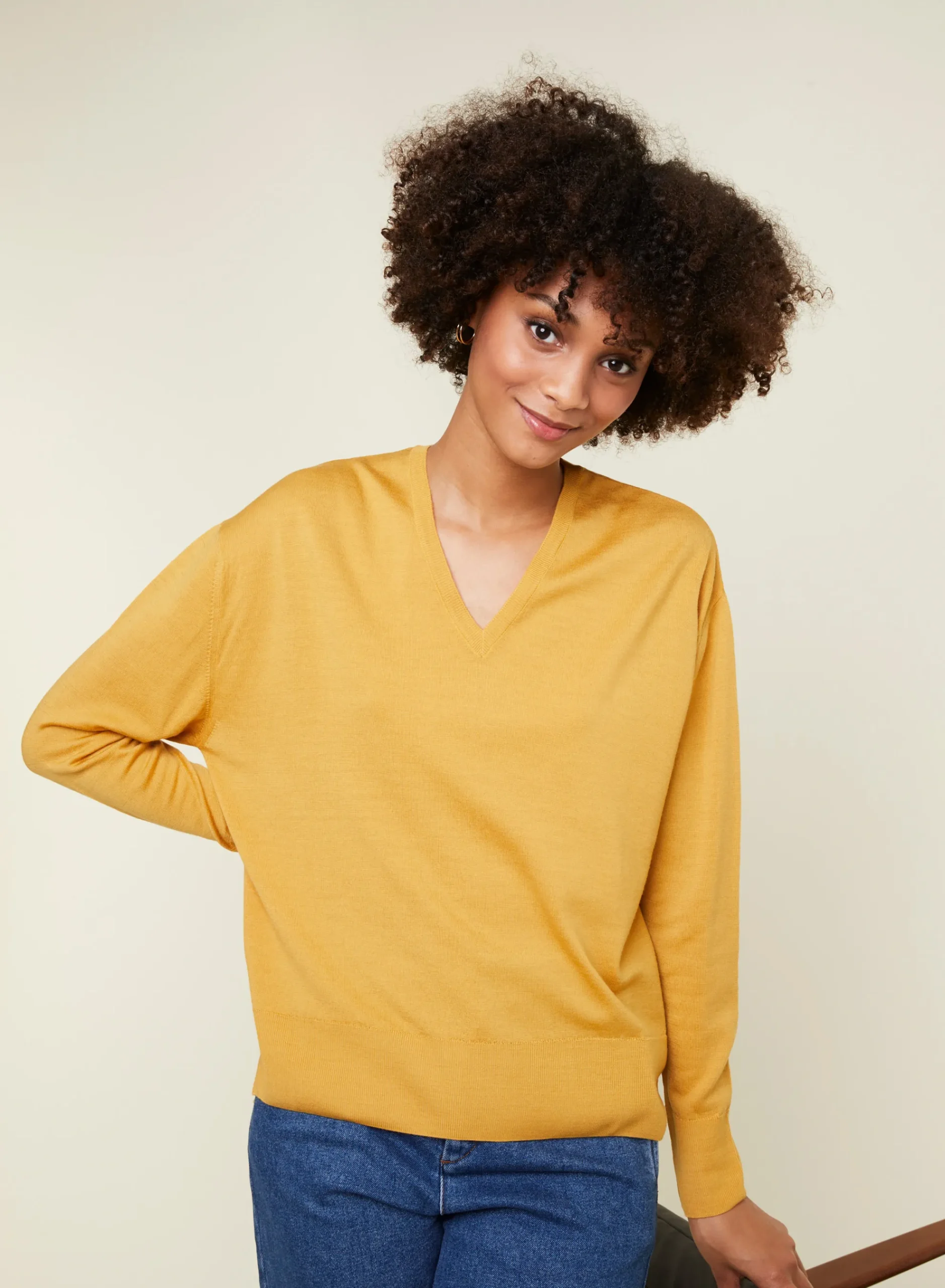 Maison Montagut Pull Col V A Fentes En Laine Merinos - Aurora>Femme Pulls