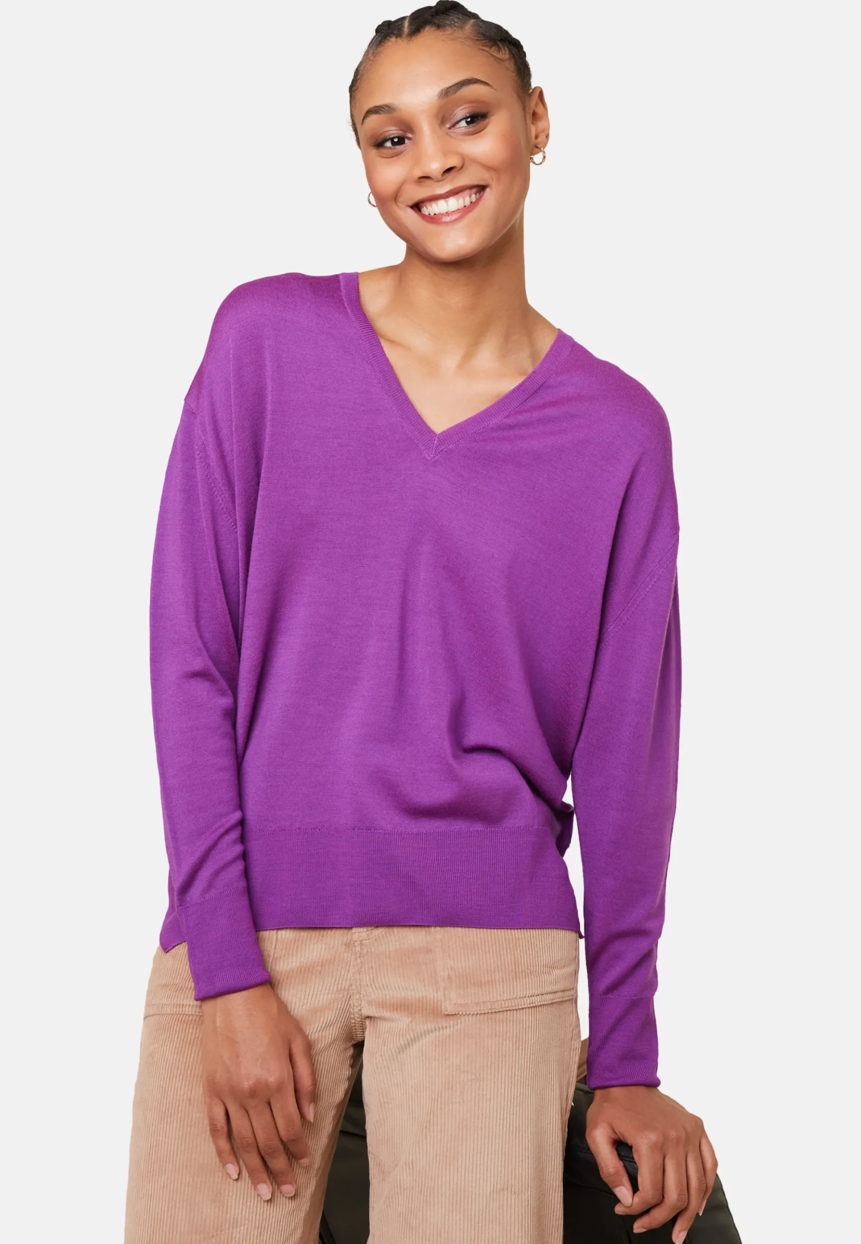 Maison Montagut Pull Col V A Fentes En Laine Merinos - Aurora>Femme Pulls