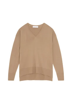 Maison Montagut Pull Col V A Fentes En Laine Merinos - Aurora><noscript><img width=