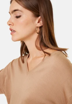 Maison Montagut Pull Col V A Fentes En Laine Merinos - Aurora><noscript><img width=