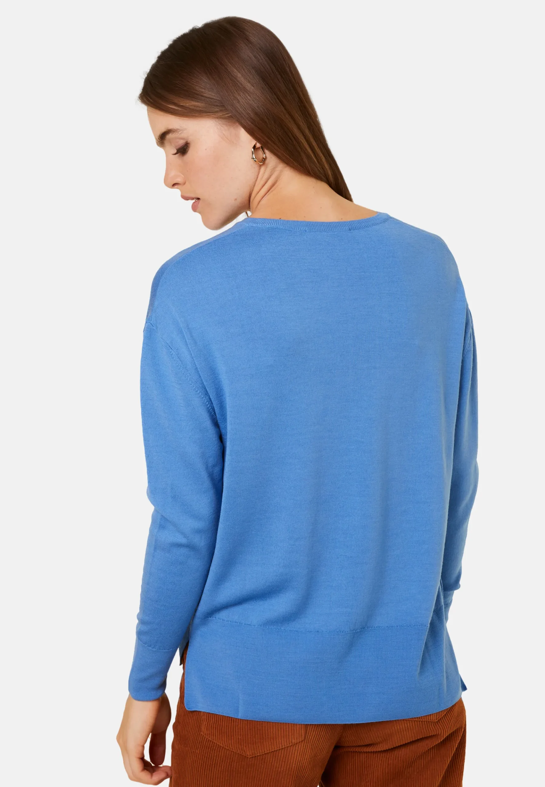 Maison Montagut Pull Col V A Fentes En Laine Merinos - Aurora>Femme Pulls