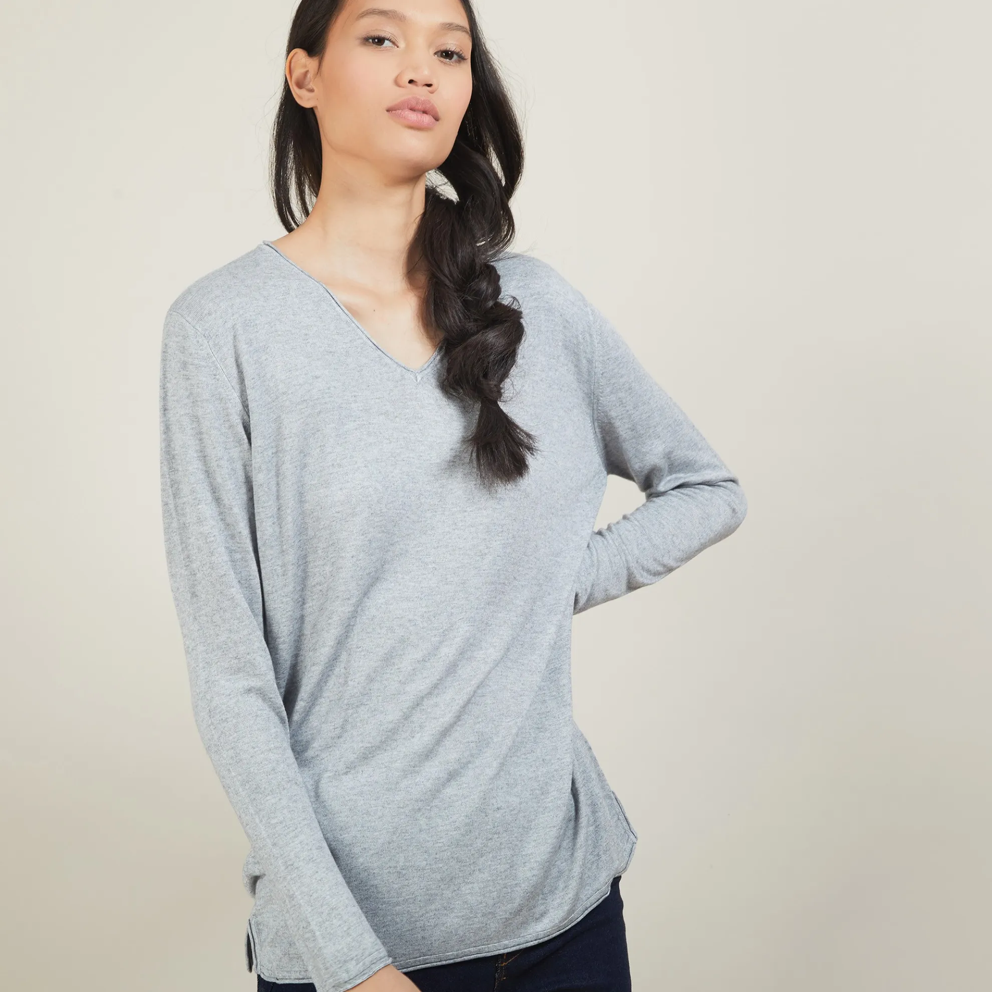 Maison Montagut Pull Col V En Bambou Cachemire - Barbara>Femme Pulls