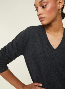 Maison Montagut Pull Col V En Cachemire - Abel><noscript><img width=