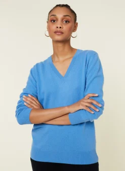 Maison Montagut Pull Col V En Cachemire - Abel><noscript><img width=