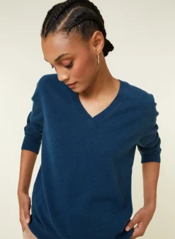 Maison Montagut Pull Col V En Cachemire - Abel><noscript><img width=