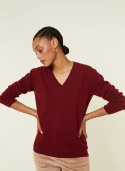 Maison Montagut Pull Col V En Cachemire - Abel><noscript><img width=