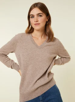 Maison Montagut Pull Col V En Cachemire - Abel><noscript><img width=