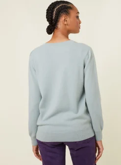 Maison Montagut Pull Col V En Cachemire - Abel><noscript><img width=