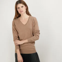 Maison Montagut Pull Col V En Cachemire - Bertille><noscript><img width=