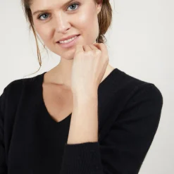 Maison Montagut Pull Col V En Cachemire - Bertille><noscript><img width=