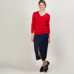 Maison Montagut Pull Col V En Cachemire - Bertille><noscript><img width=