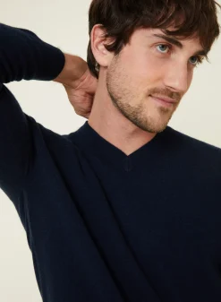 Maison Montagut Pull Col V En Cachemire - Evann><noscript><img width=