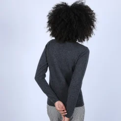 Maison Montagut Pull Col V En Cachemire - Bijou><noscript><img width=