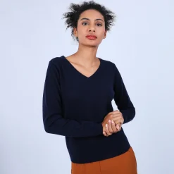 Maison Montagut Pull Col V En Cachemire - Bijou><noscript><img width=