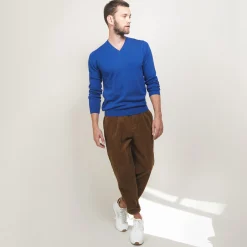 Maison Montagut Pull Col V En Coton Cachemire - Brent><noscript><img width=