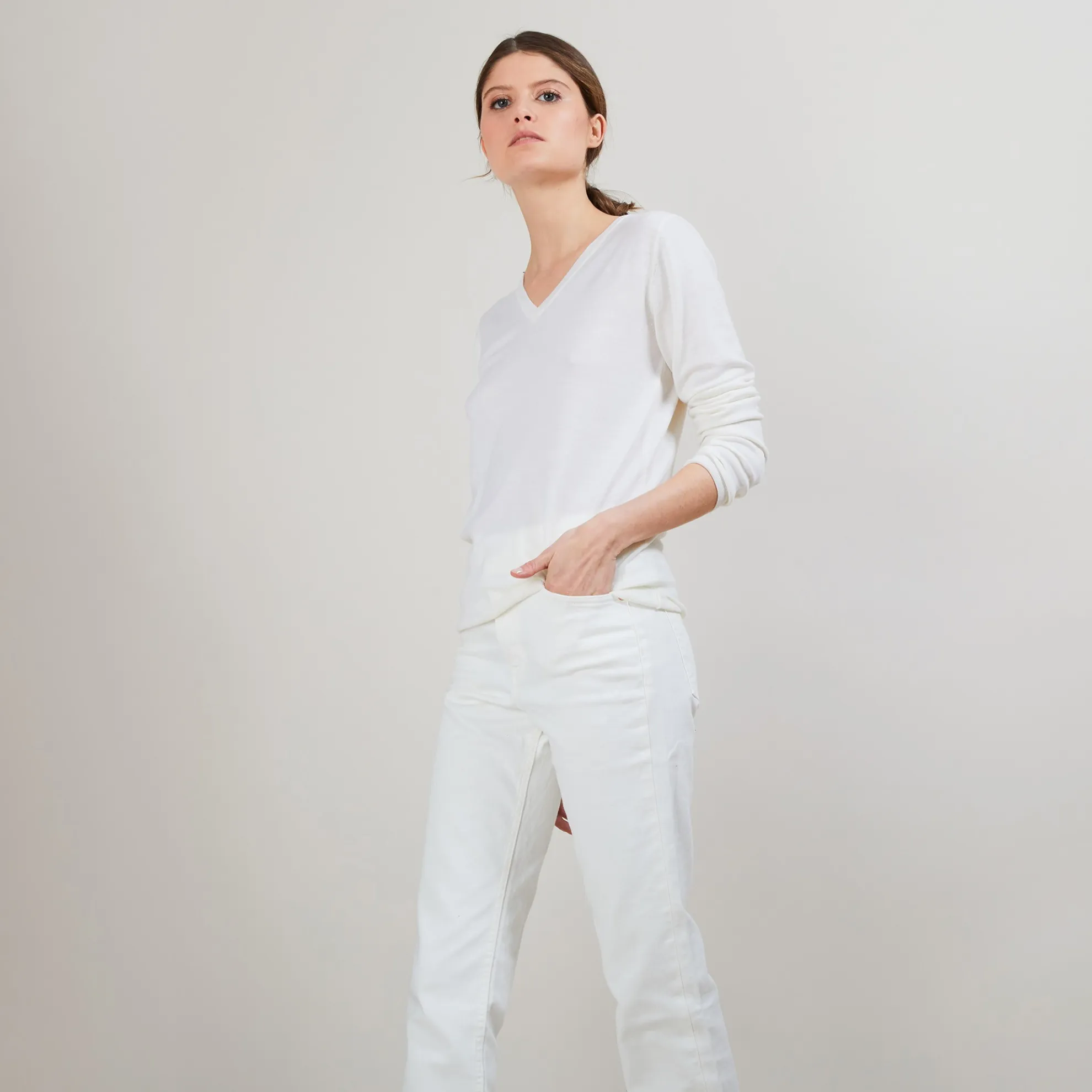 Maison Montagut Pull Col V En Laine - Baobab>Femme Pulls