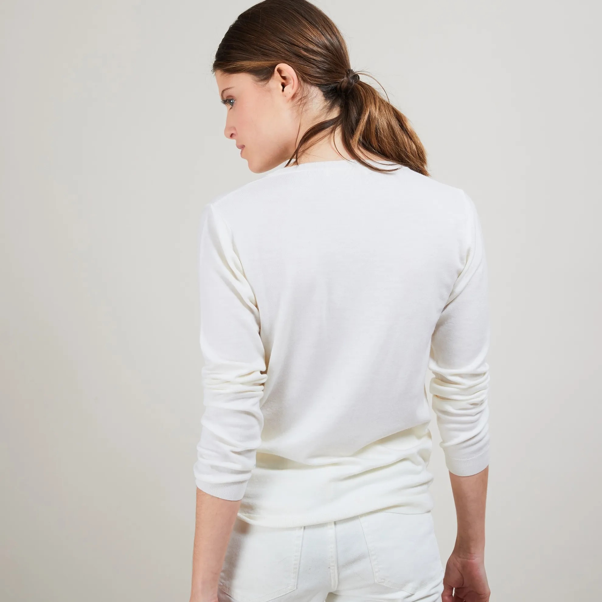 Maison Montagut Pull Col V En Laine - Baobab>Femme Pulls