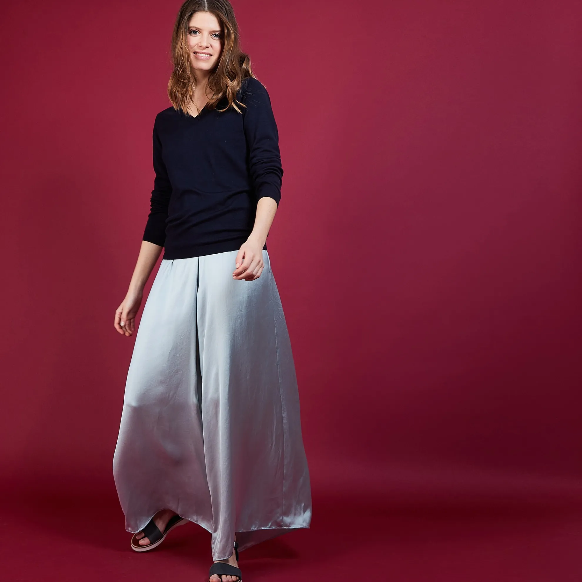 Maison Montagut Pull Col V En Laine - Baobab>Femme Pulls