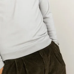 Maison Montagut Pull Col V En Laine Et Soie - Basil><noscript><img width=