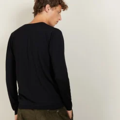 Maison Montagut Pull Col V En Laine Et Soie - Basil><noscript><img width=