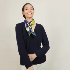 Maison Montagut Pull Col V En Laine Et Soie - Blovis><noscript><img width=