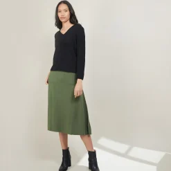 Maison Montagut Pull Col V En Laine Et Soie - Blovis><noscript><img width=