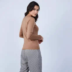 Maison Montagut Pull Col V En Laine Merinos - Bahia><noscript><img width=