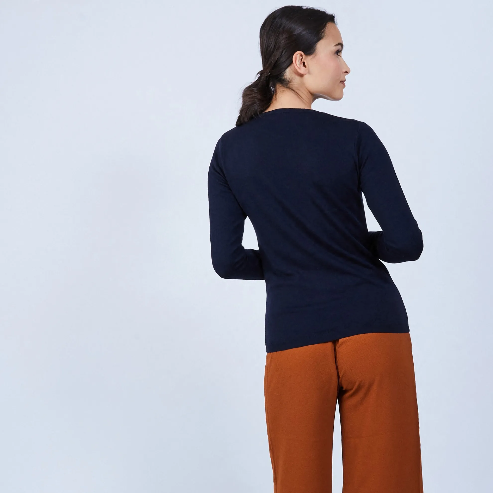 Maison Montagut Pull Col V En Laine Merinos - Bahia>Femme Pulls