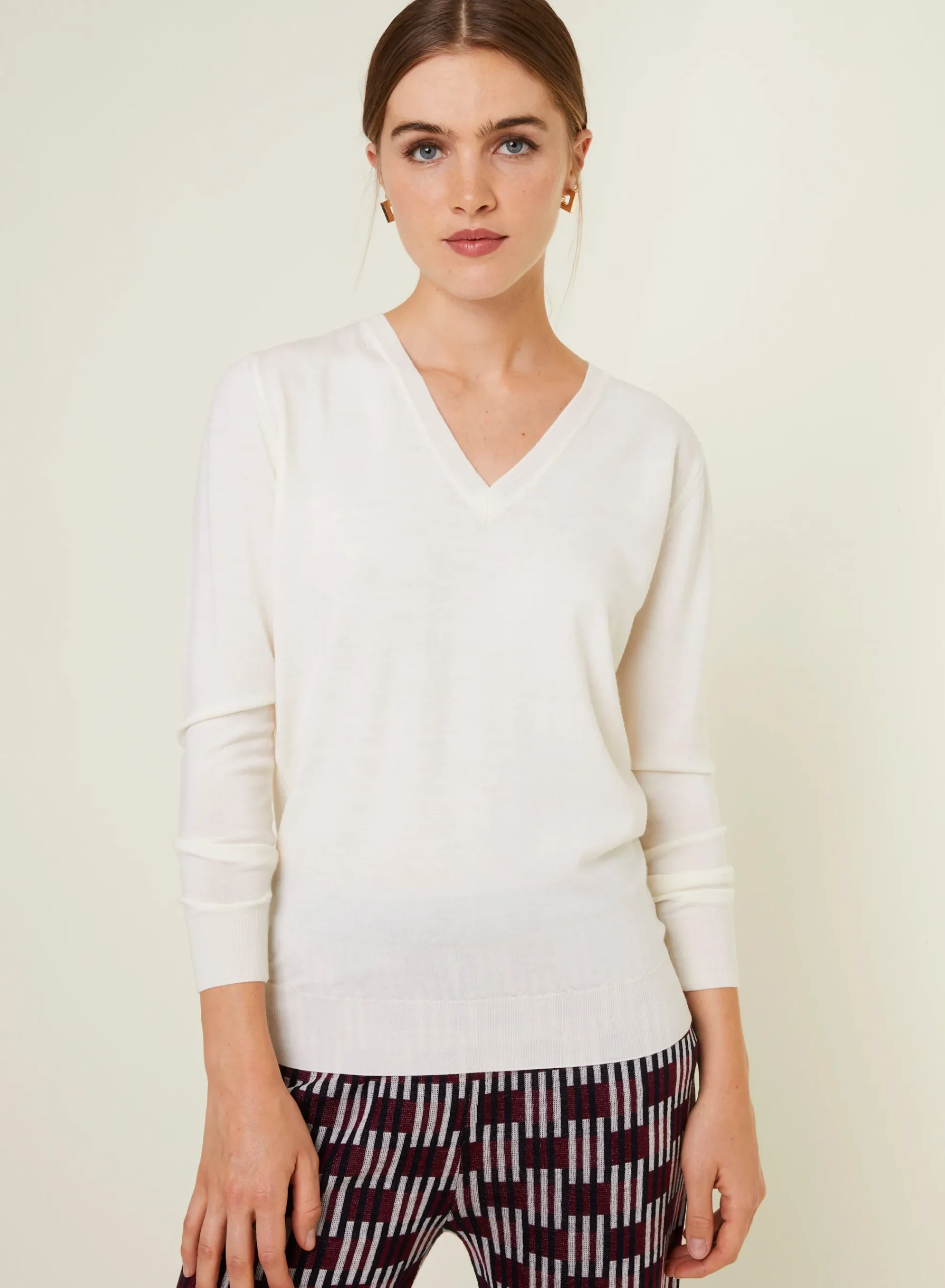 Maison Montagut Pull Col V En Laine Merinos - Arya>Femme Pulls