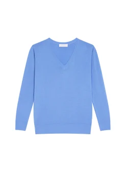 Maison Montagut Pull Col V En Laine Merinos - Arya><noscript><img width=