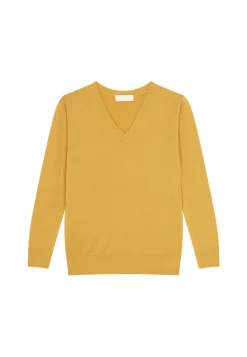 Maison Montagut Pull Col V En Laine Merinos - Arya><noscript><img width=