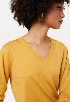 Maison Montagut Pull Col V En Laine Merinos - Arya><noscript><img width=