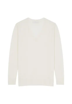 Maison Montagut Pull Col V En Laine Merinos - Arya><noscript><img width=