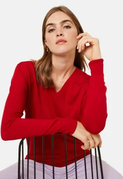 Maison Montagut Pull Col V En Laine Merinos - Arya><noscript><img width=