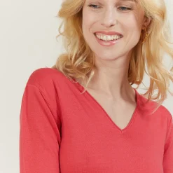 Maison Montagut Pull Col V En Laine Merinos - Gallieni><noscript><img width=