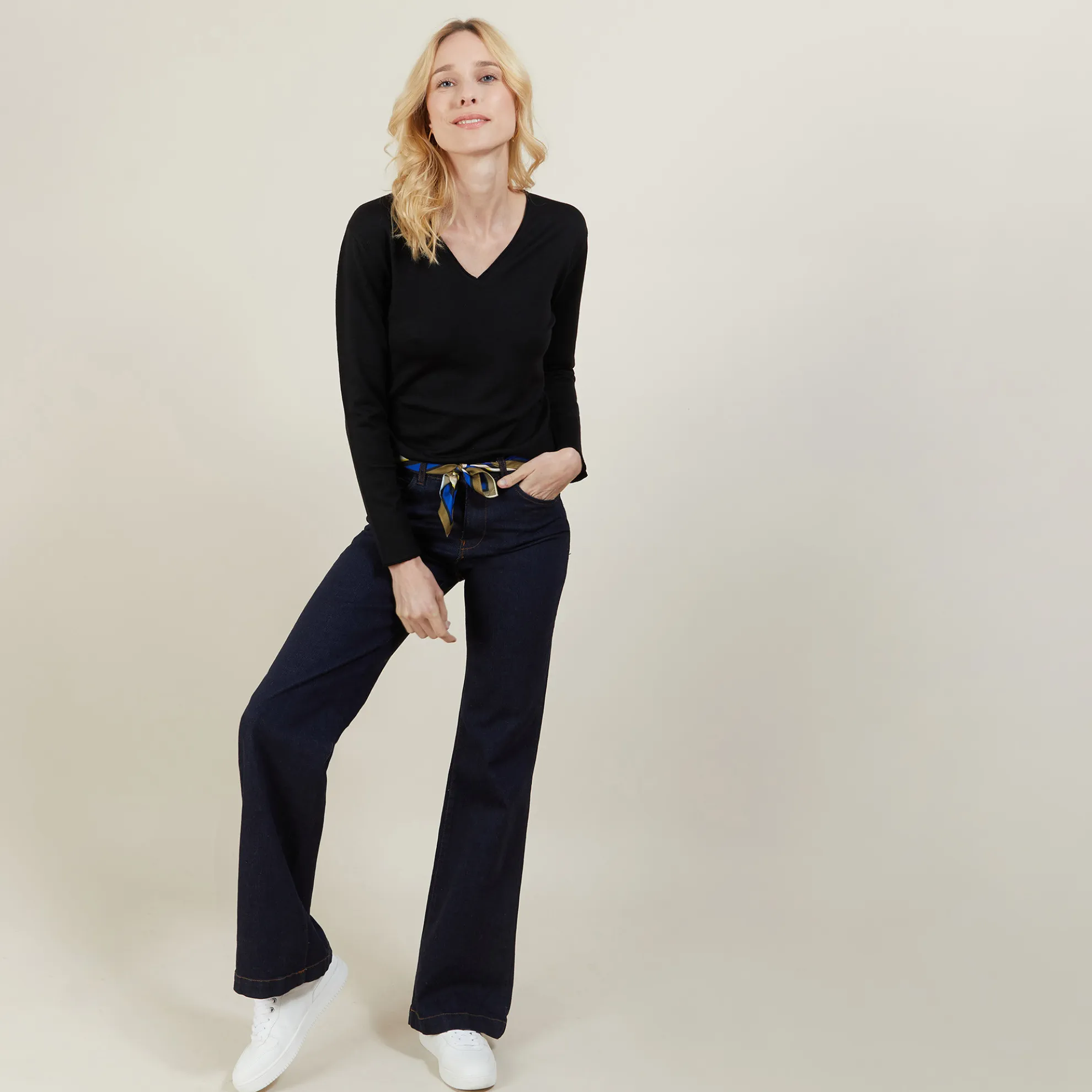 Maison Montagut Pull Col V En Laine Merinos - Gallieni>Femme Pulls