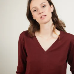 Maison Montagut Pull Col V En Laine Merinos - Boule><noscript><img width=