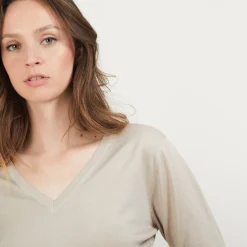 Maison Montagut Pull Col V En Laine Merinos - Boule><noscript><img width=