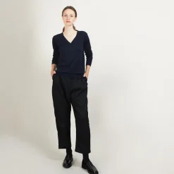 Maison Montagut Pull Col V En Laine Merinos - Boule><noscript><img width=